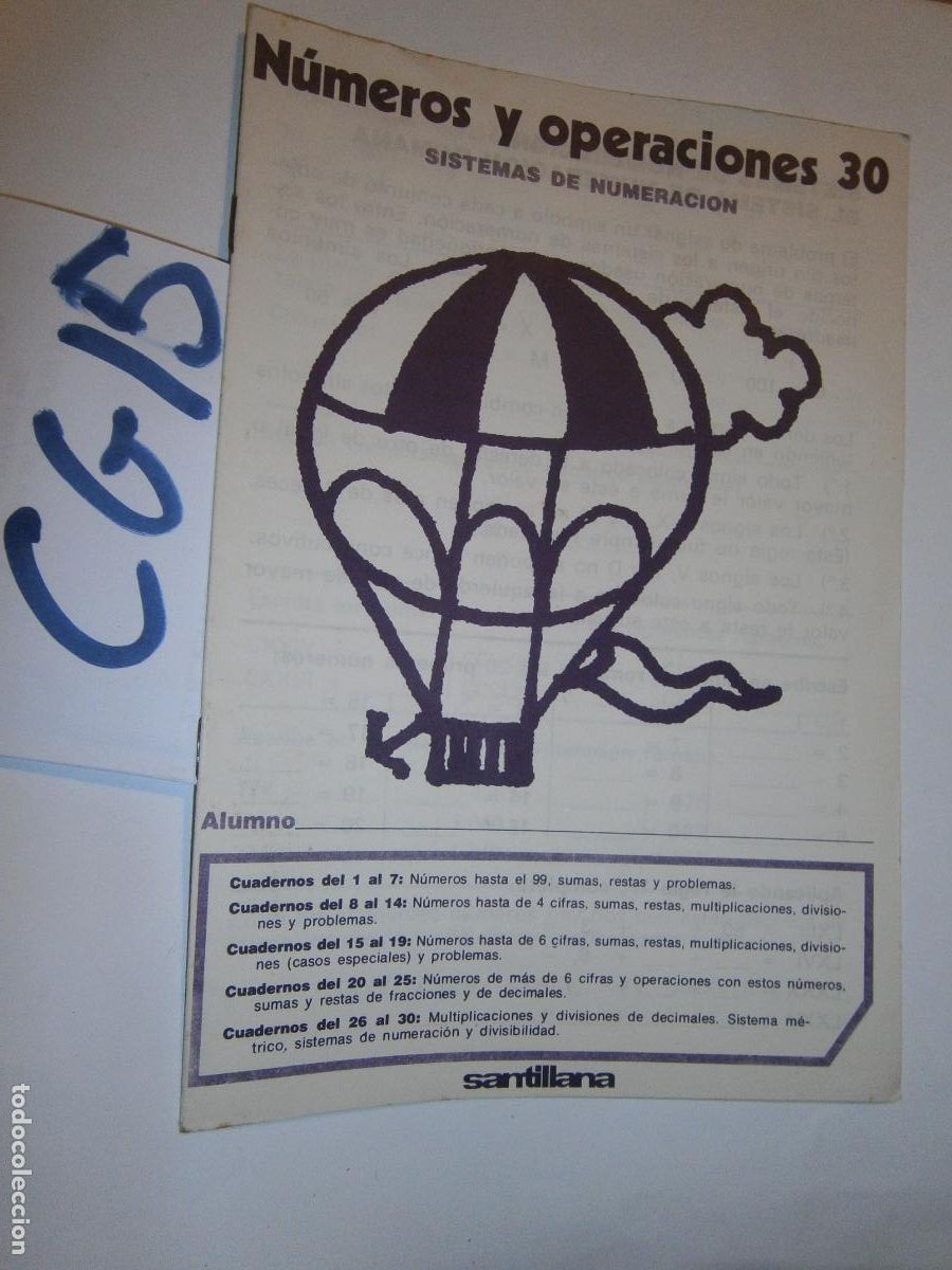 Libros de segunda mano: ANTIGUO LIBRO DE TEXTO - NUMEROS Y OPERACIONES - Foto 1