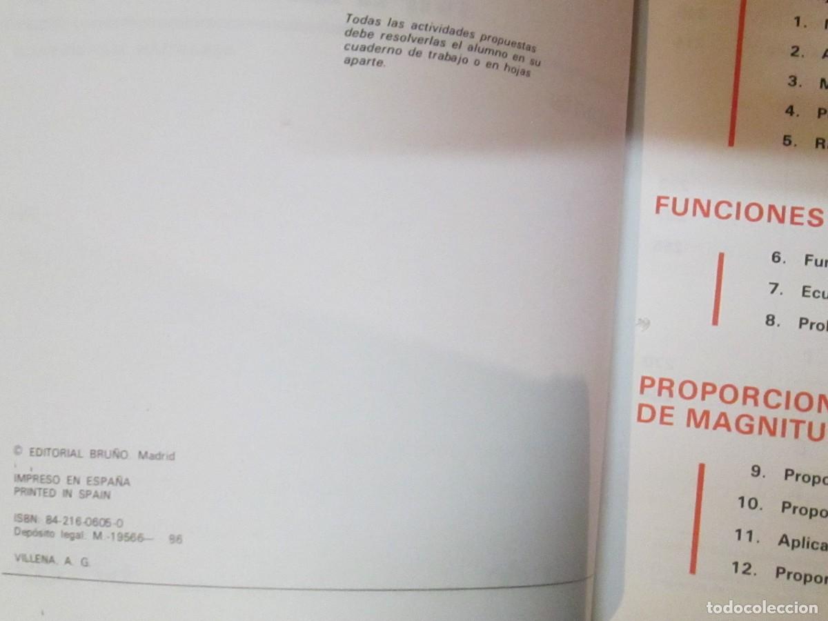 Libros de segunda mano: Triton. 8&ordm; de EGB. Libro de texto de matem&aacute;ticas. Bru&ntilde;o 1986 - Foto 3