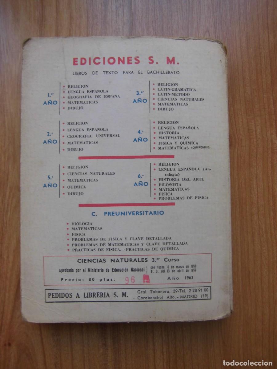 Libros de segunda mano: CIENCIAS NATURALES 3&ordm; SM LIBRO DE TEXTO 1959 - Foto 2