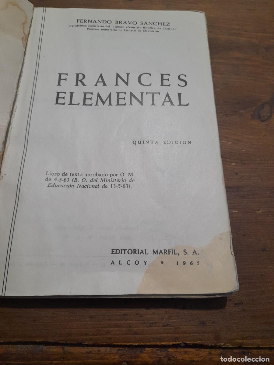 Libros de segunda mano: Libro editorial marfil Fernando Bravo S&aacute;nchez Franc&eacute;s elemental - Foto 3