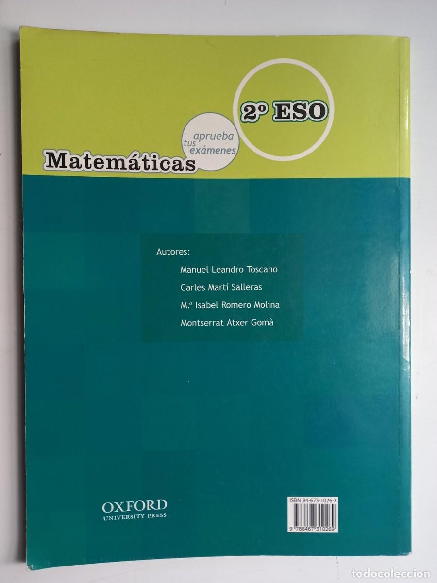 Libros de segunda mano: MATEM&Aacute;TICAS 2&ordm; ESO. (Oxford educaci&oacute;n, 2004. Como nuevo) - Foto 2