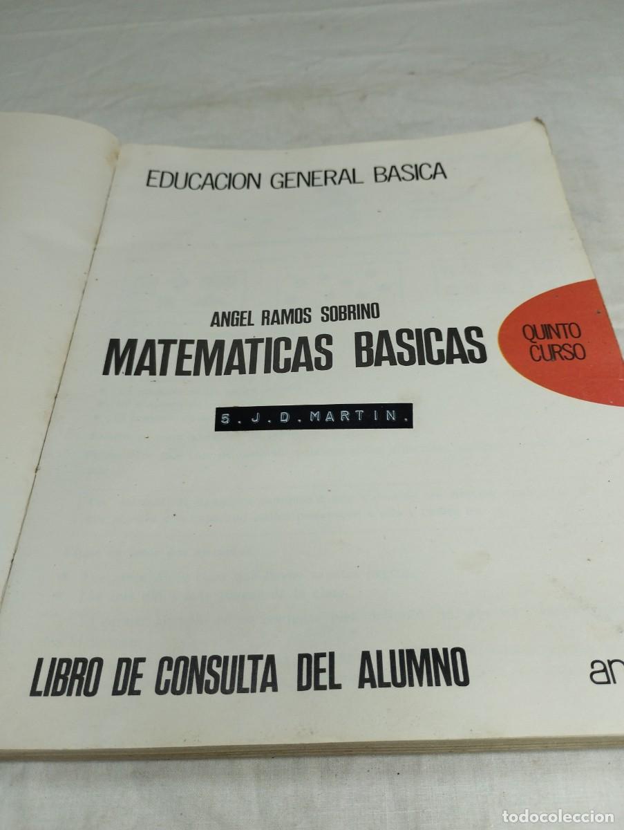 Libros de segunda mano: Matem&aacute;ticas b&aacute;sicas 5&deg;. Anaya, E.G.B., 1972 - Foto 2