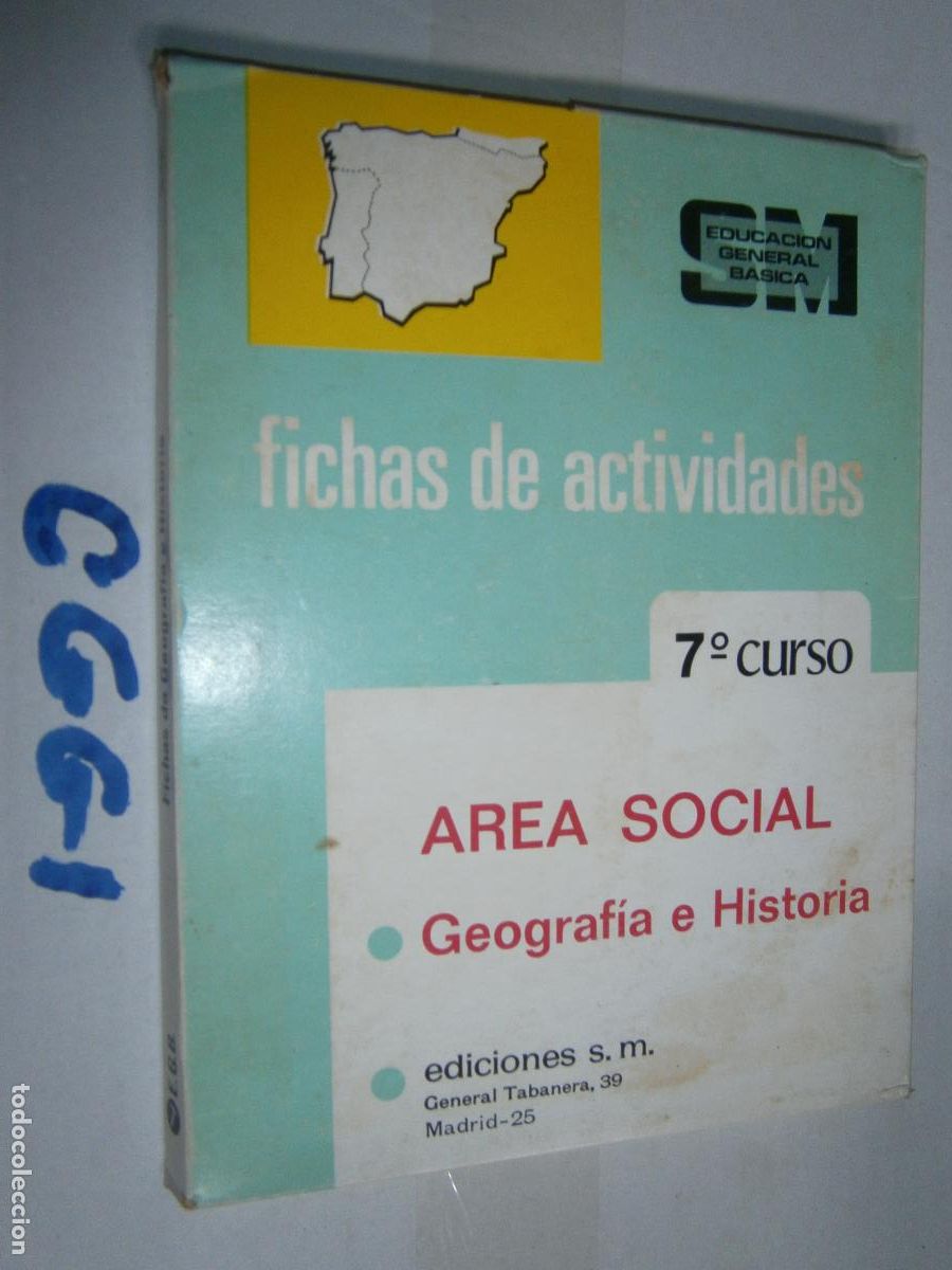 Libros de segunda mano: ANTIGUO LIBRO DE TEXTO - FICHAS - GEOGRAFIA E HISTORIA 7&ordm;