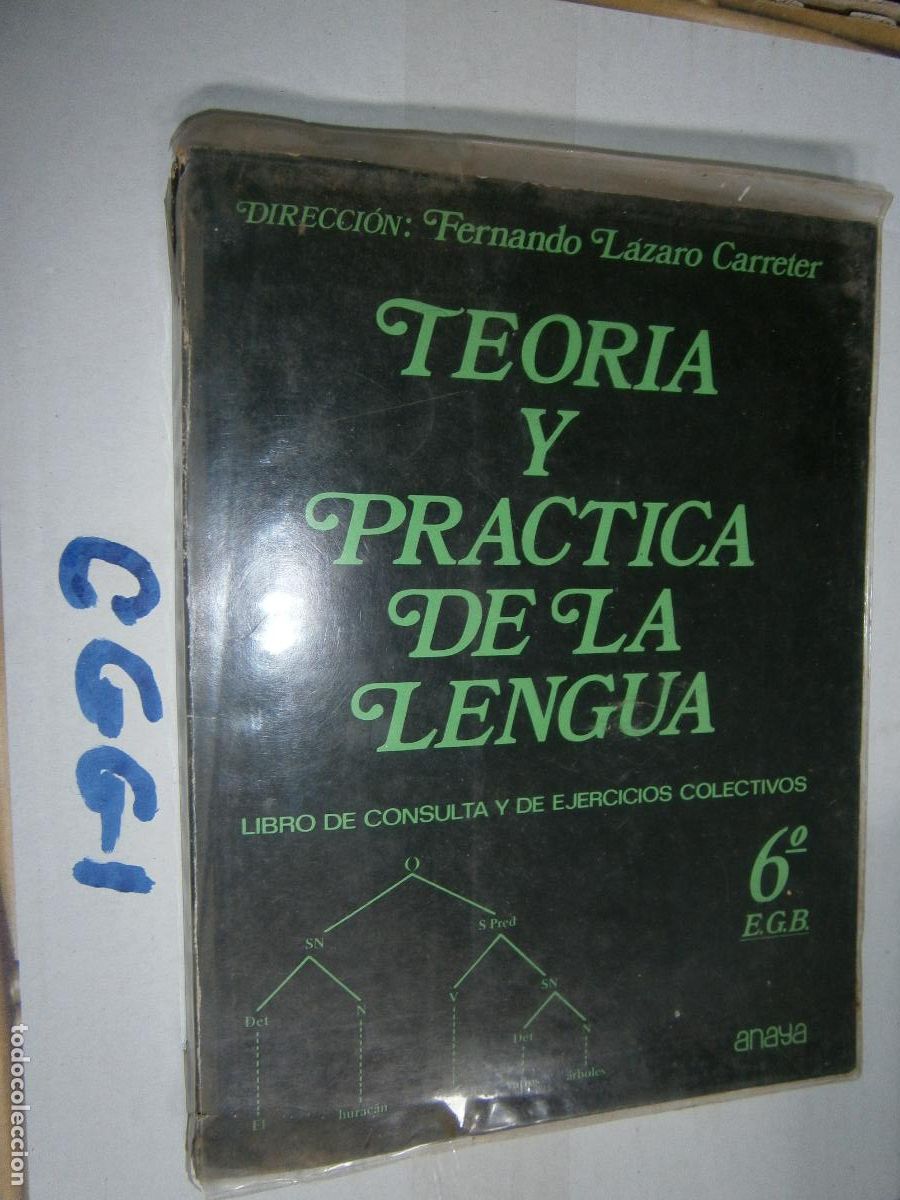 Libros de segunda mano: ANTIGUO LIBRO DE TEXTO - TEORIA Y PRACTICA DE LA LENGUA 6&ordm; EGB - Foto 1
