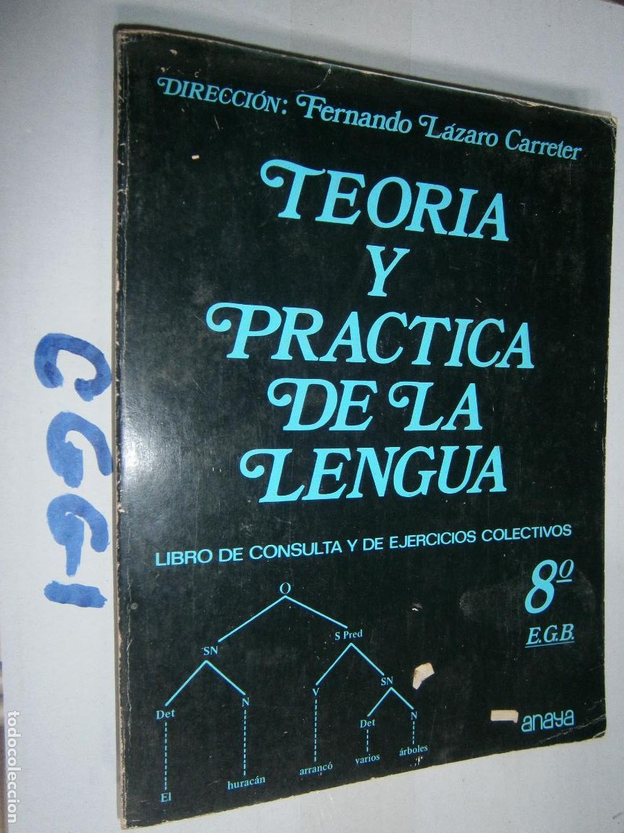 Libros de segunda mano: ANTIGUO LIBRO DE TEXTO - TEORIA Y PRACTICA DE LA LENGUA 8&ordm; EGB - Foto 1