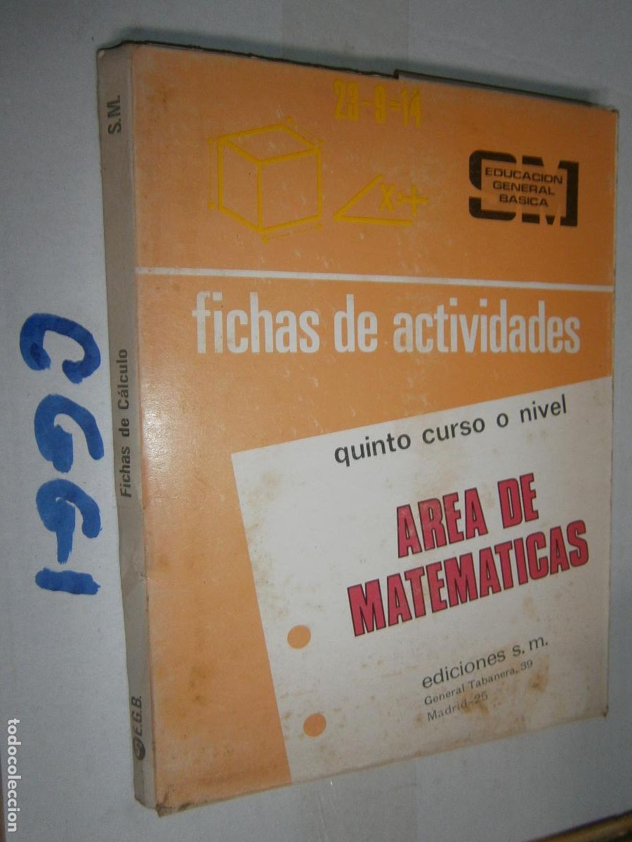 Libros de segunda mano: ANTIGUO LIBRO DE TEXTO - MATEMATICAS 5&ordm; EGB (FICHAS) - Foto 1