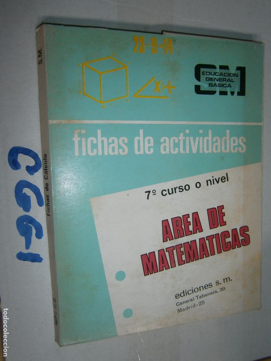 Libros de segunda mano: ANTIGUO LIBRO DE TEXTO - MATEMATICAS 7&ordm; EGB (FICHAS) - Foto 1