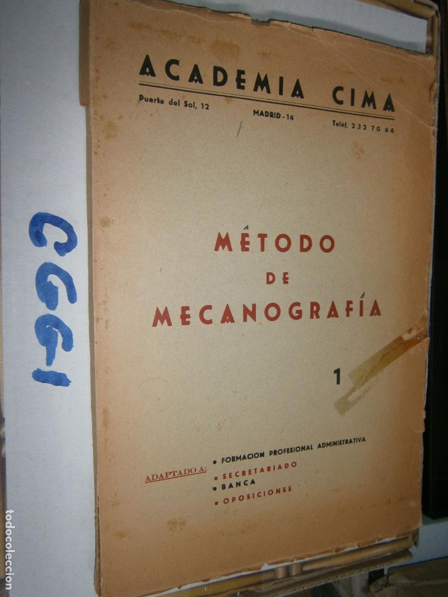 Libros de segunda mano: ANTIGUO LIBRO DE TEXTO - METODO DE MECANOGRAFIA - Foto 1