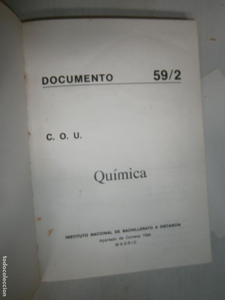 Libros de segunda mano: ANTIGUO LIBRO DE TEXTO - QUIMICA COU - Foto 2