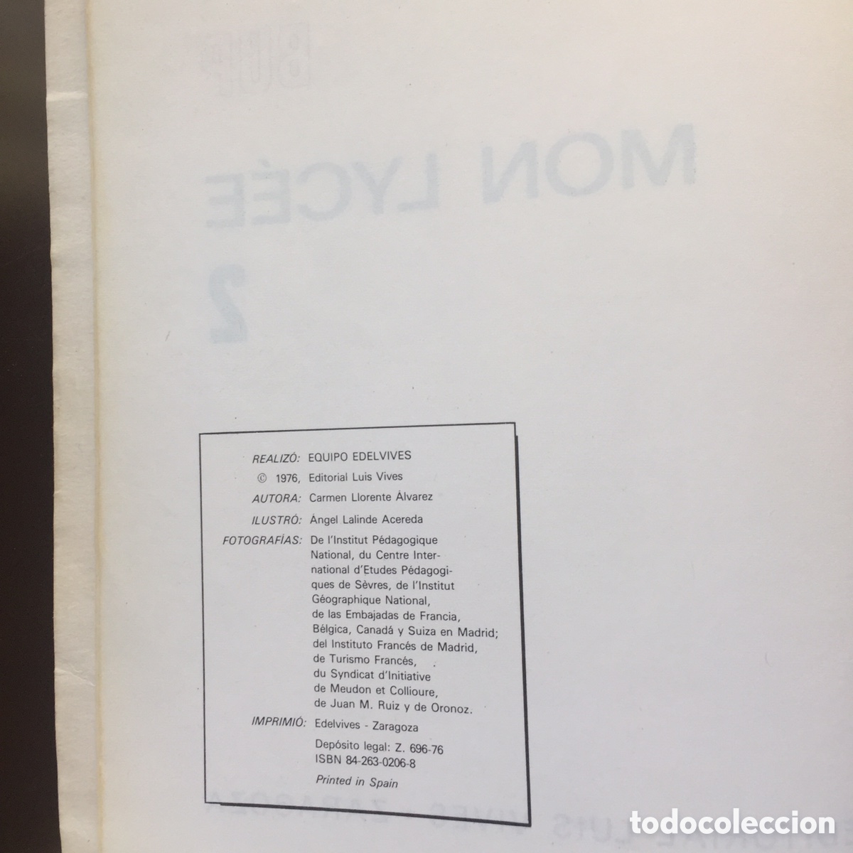 Libros de segunda mano: Mon Lyc&eacute;e 2 BUP Edelvives B.U.P. 1976 - Foto 2