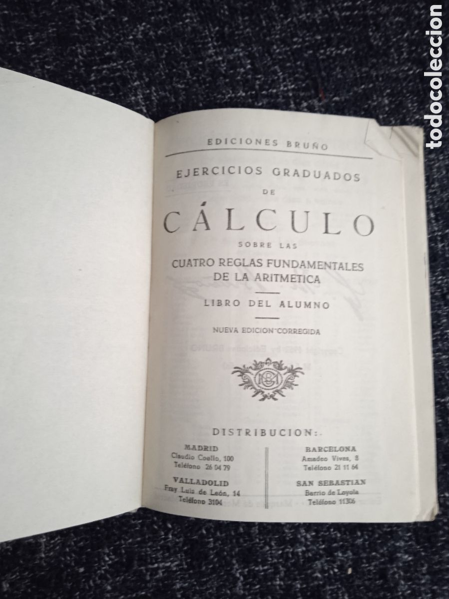 Libros de segunda mano: EJERCICIOS DE C&Aacute;LCULO - LIBRO DEL ALUMNO -ED. BRU&Ntilde;O, - Foto 3