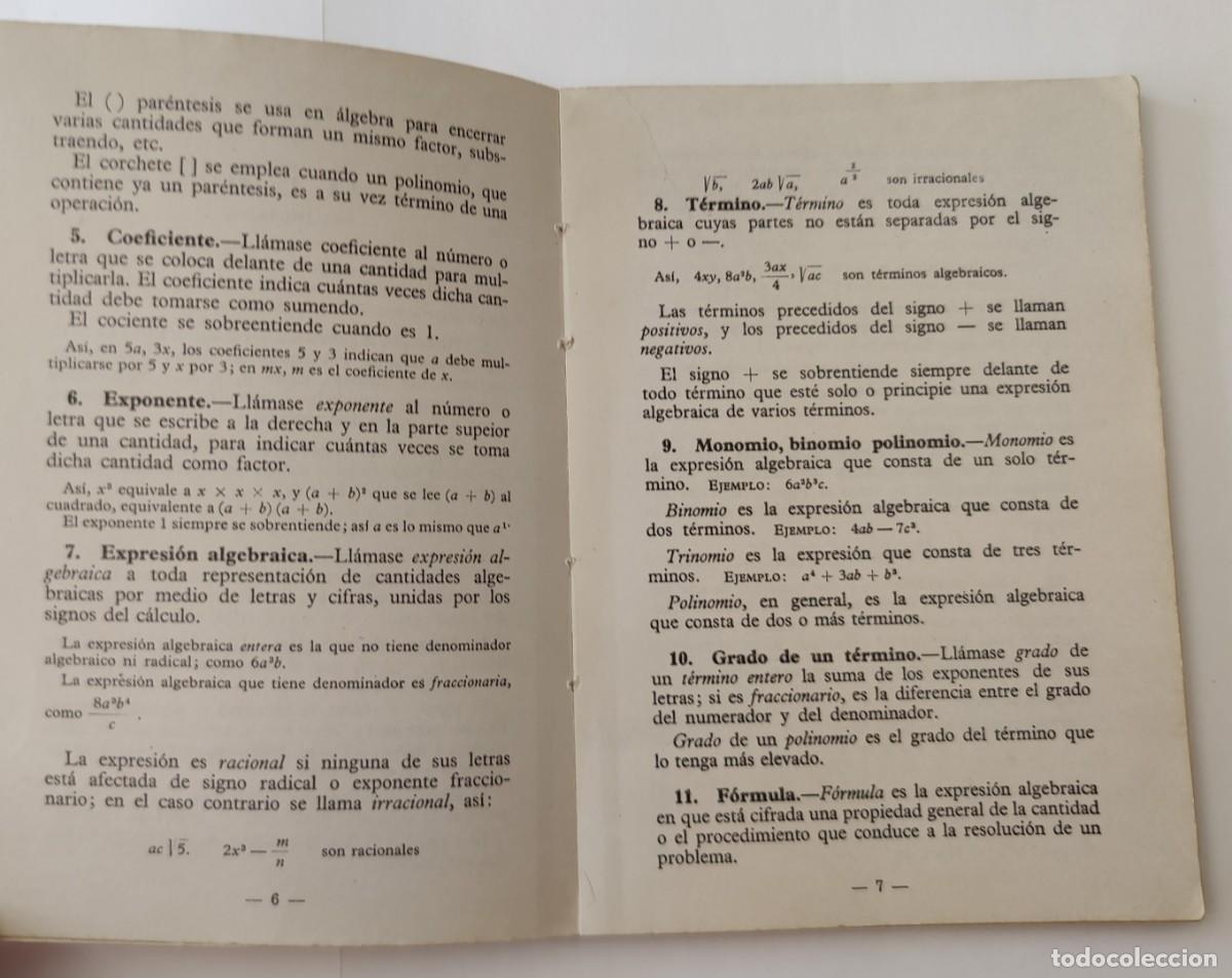 Libros de segunda mano: Libro. Nociones de Algebra. Editorial Bru&ntilde;o. - Foto 2
