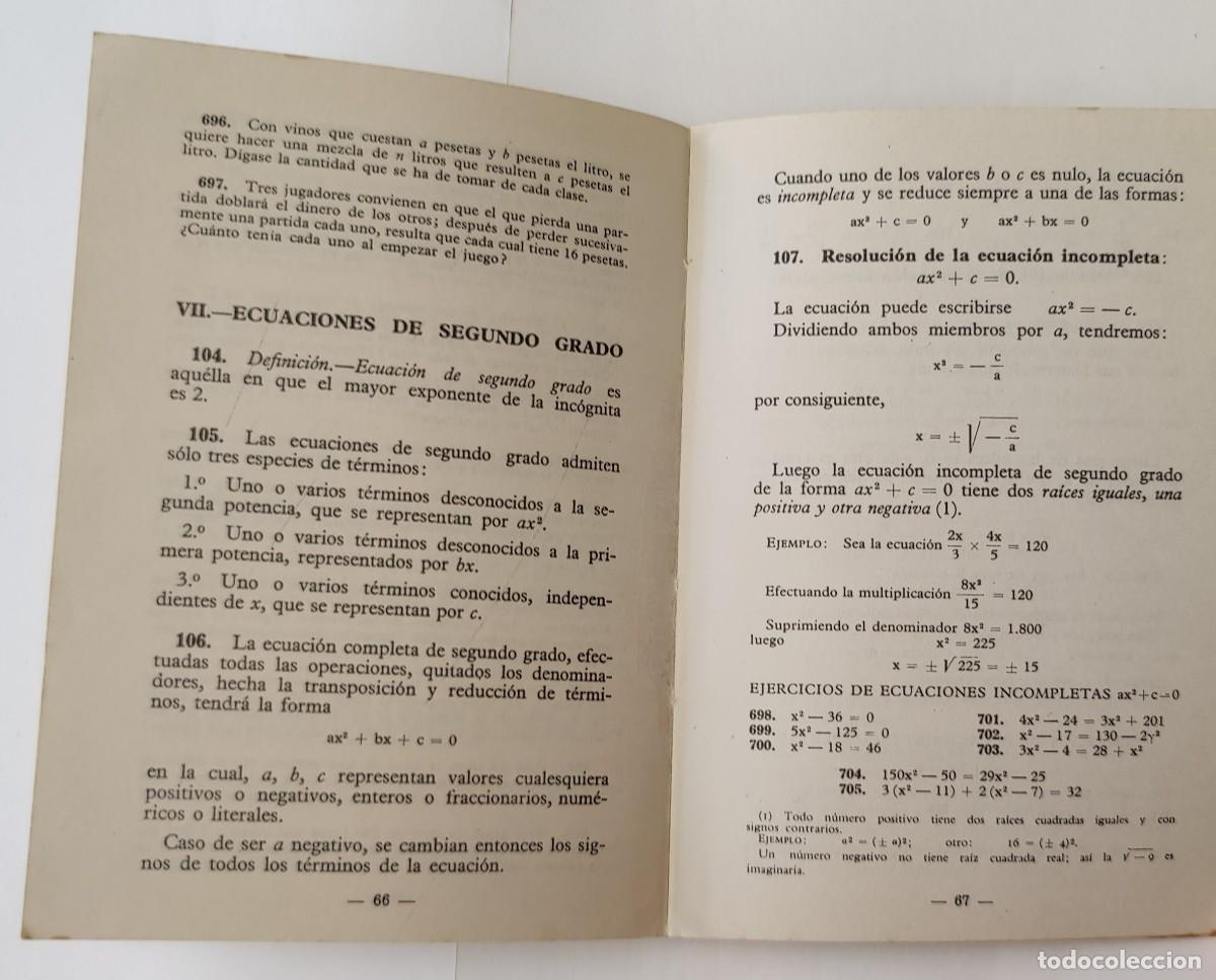 Libros de segunda mano: Libro. Nociones de Algebra. Editorial Bru&ntilde;o. - Foto 5