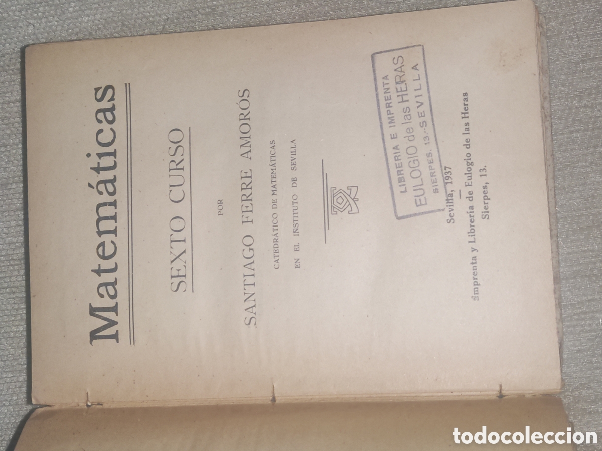 Libros de segunda mano: Matem&aacute;ticas. De S. Ferre. - Foto 3