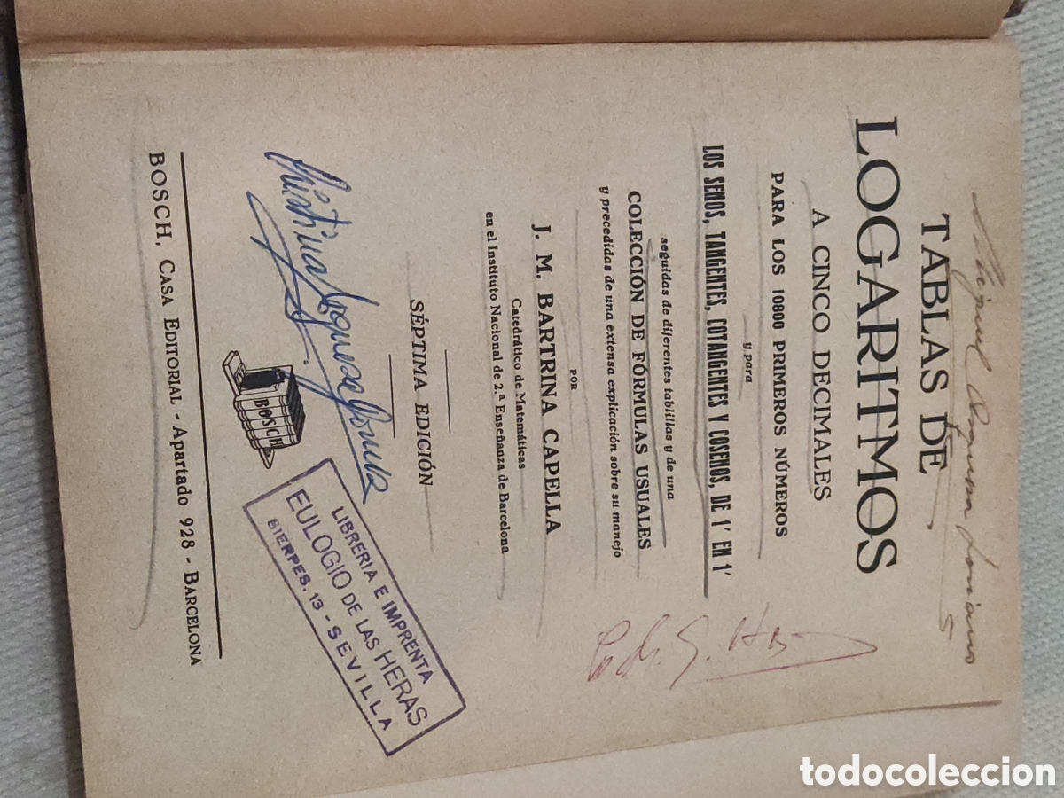 Libros de segunda mano: Tablas de Logaritmos - Foto 3