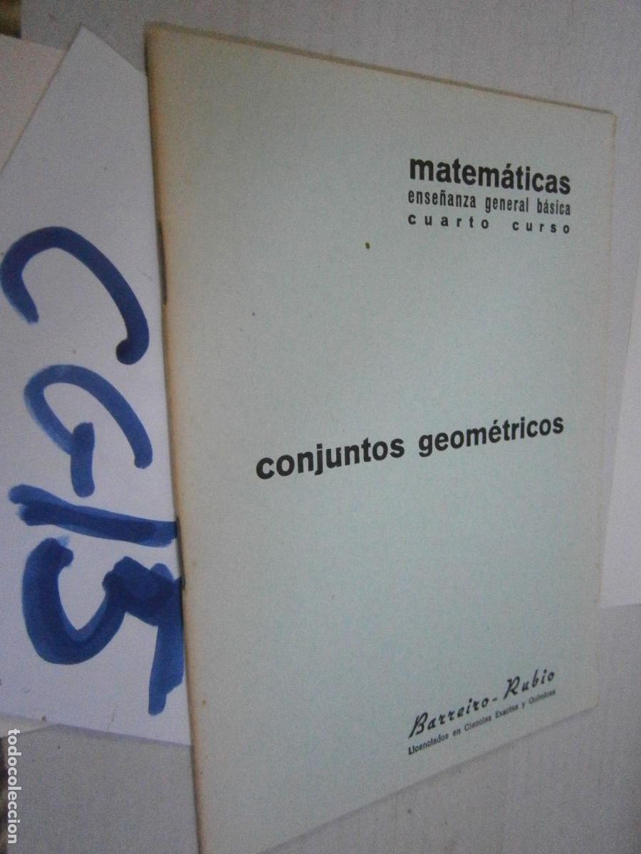 Libros de segunda mano: ANTIGUO LIBRO DE TEXTO - MATEMATICAS - 4&ordm; CURSO - CONJUNTOS GEOMETRICOS - Foto 1