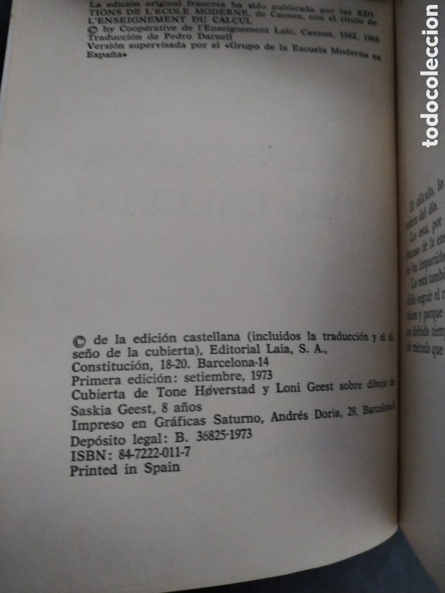 Libros de segunda mano: LA ENSE&Ntilde;ANZA DEL CALCULO a&ntilde;o 1973 - Foto 2