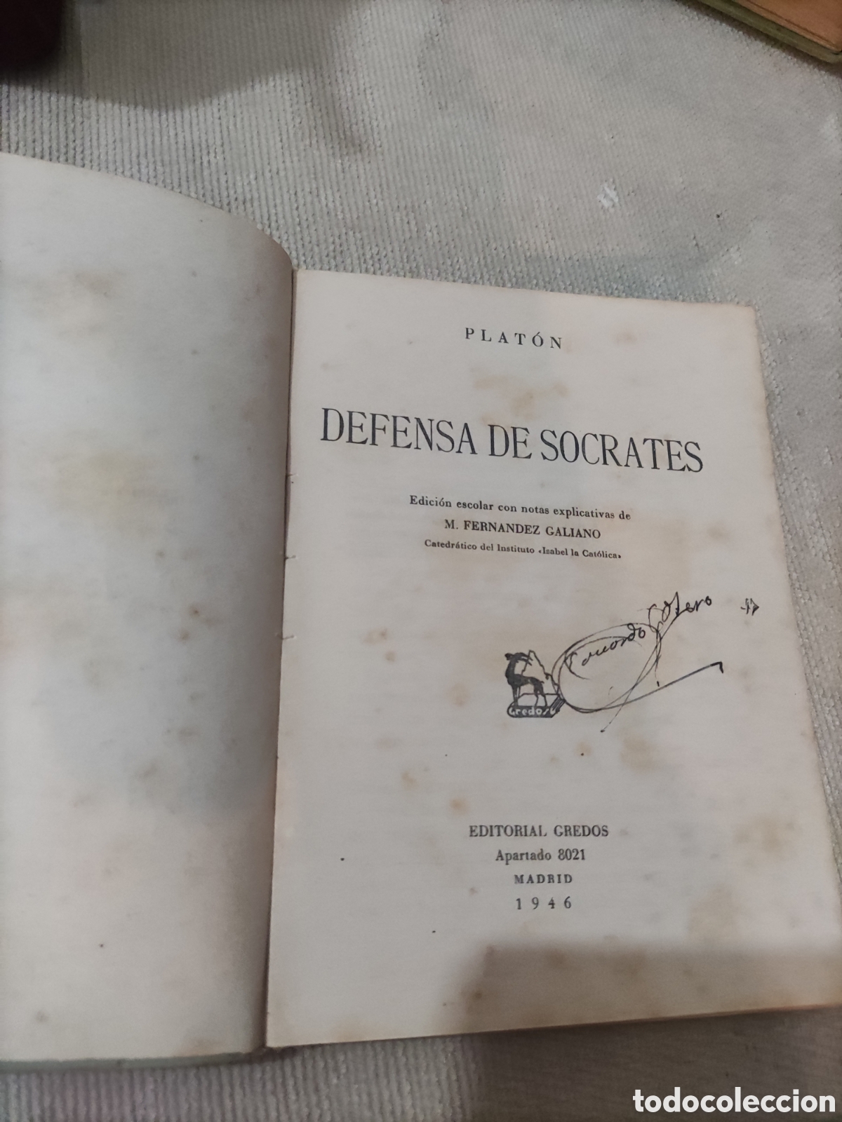 Libros de segunda mano: Defensa de S&oacute;crates. - Foto 2