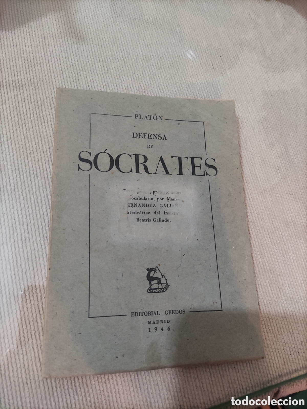 Libros de segunda mano: Defensa de S&oacute;crates. - Foto 1