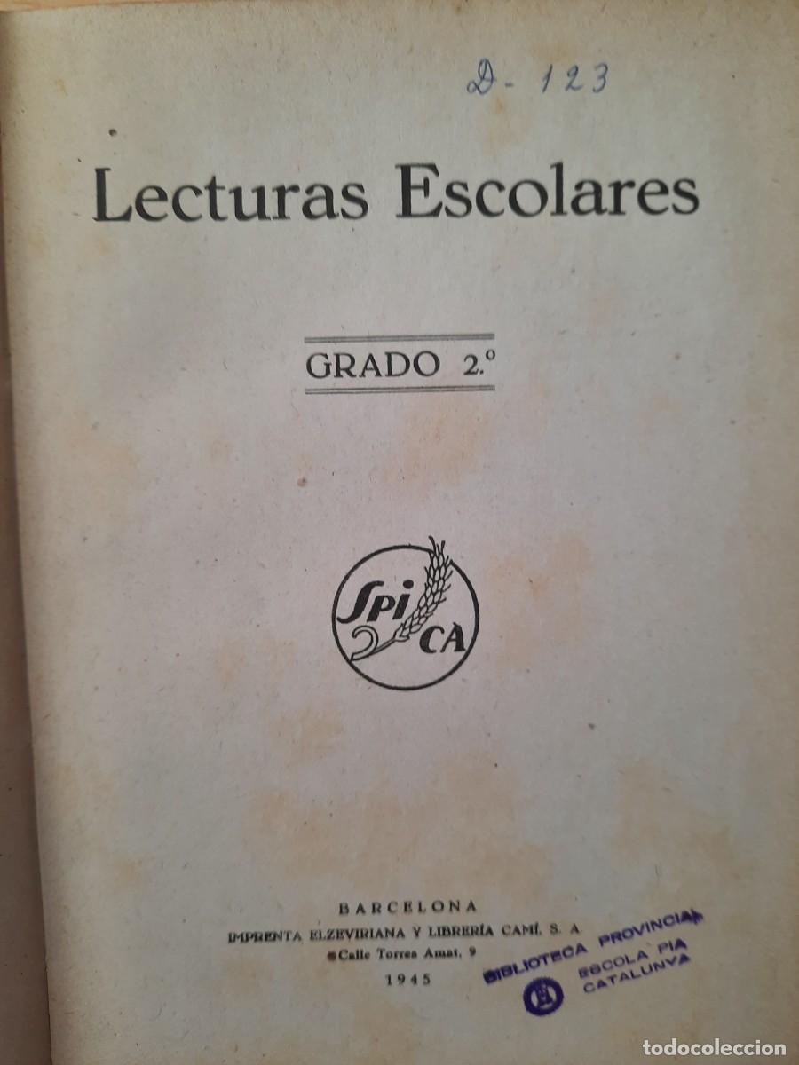 Libros de segunda mano: LIBRO. Lecturas escolares. Spica. Grado 2. 1945 - Foto 2