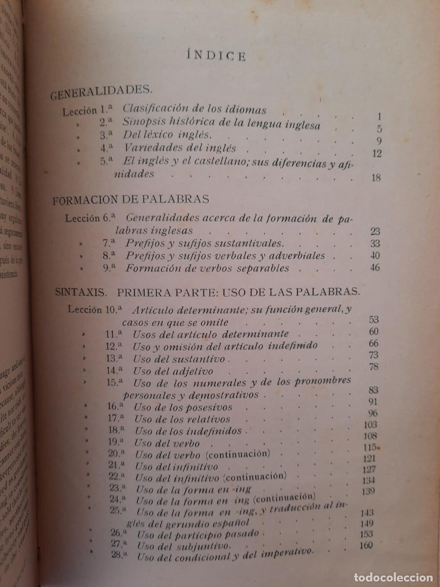 Libros de segunda mano: LIBRO. Gram&aacute;tica inglesa. Joaqu&iacute;n Verdaguer Travesi. 1939 - Foto 4