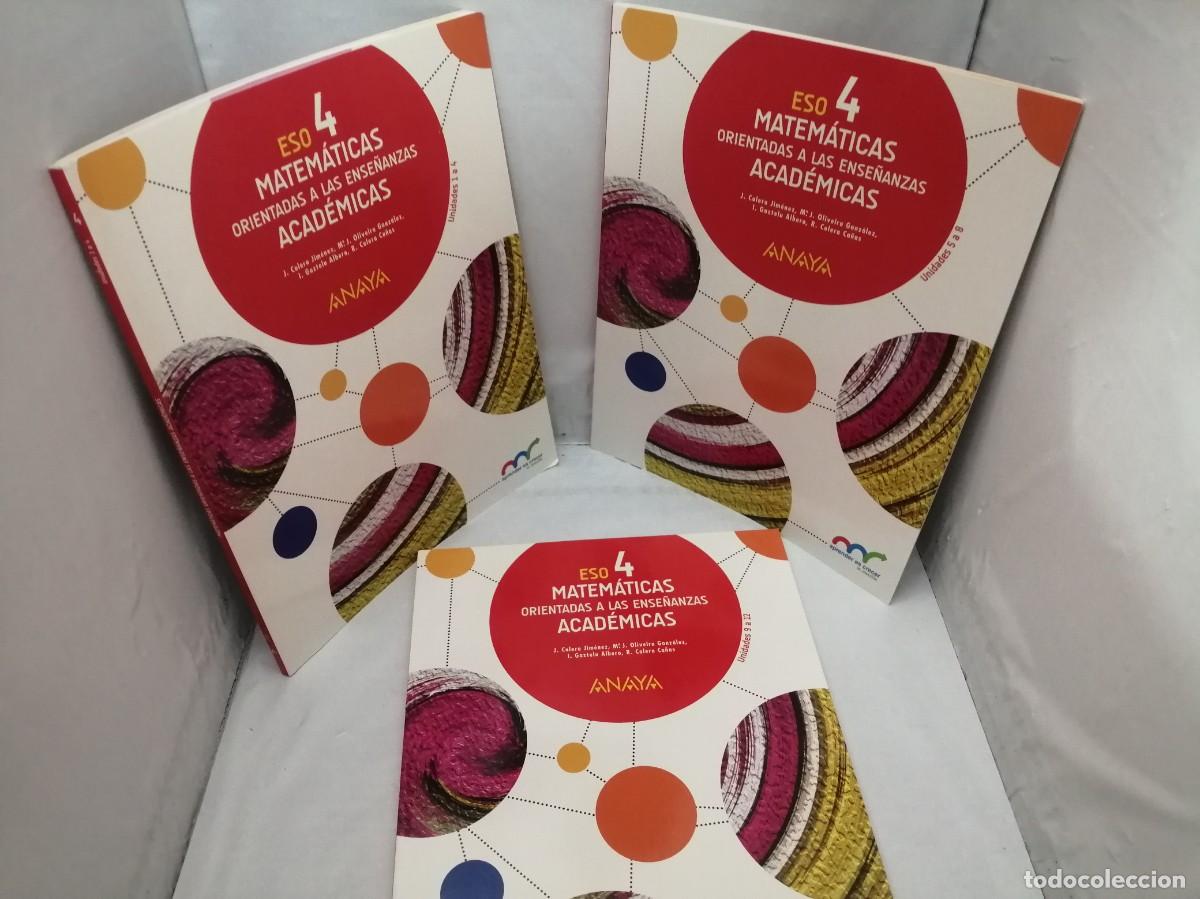 Libros de segunda mano: Matem&aacute;ticas Orientadas a las Ense&ntilde;anzas Acad&eacute;micas ESO 4 (TRES LIBROS) - Foto 1