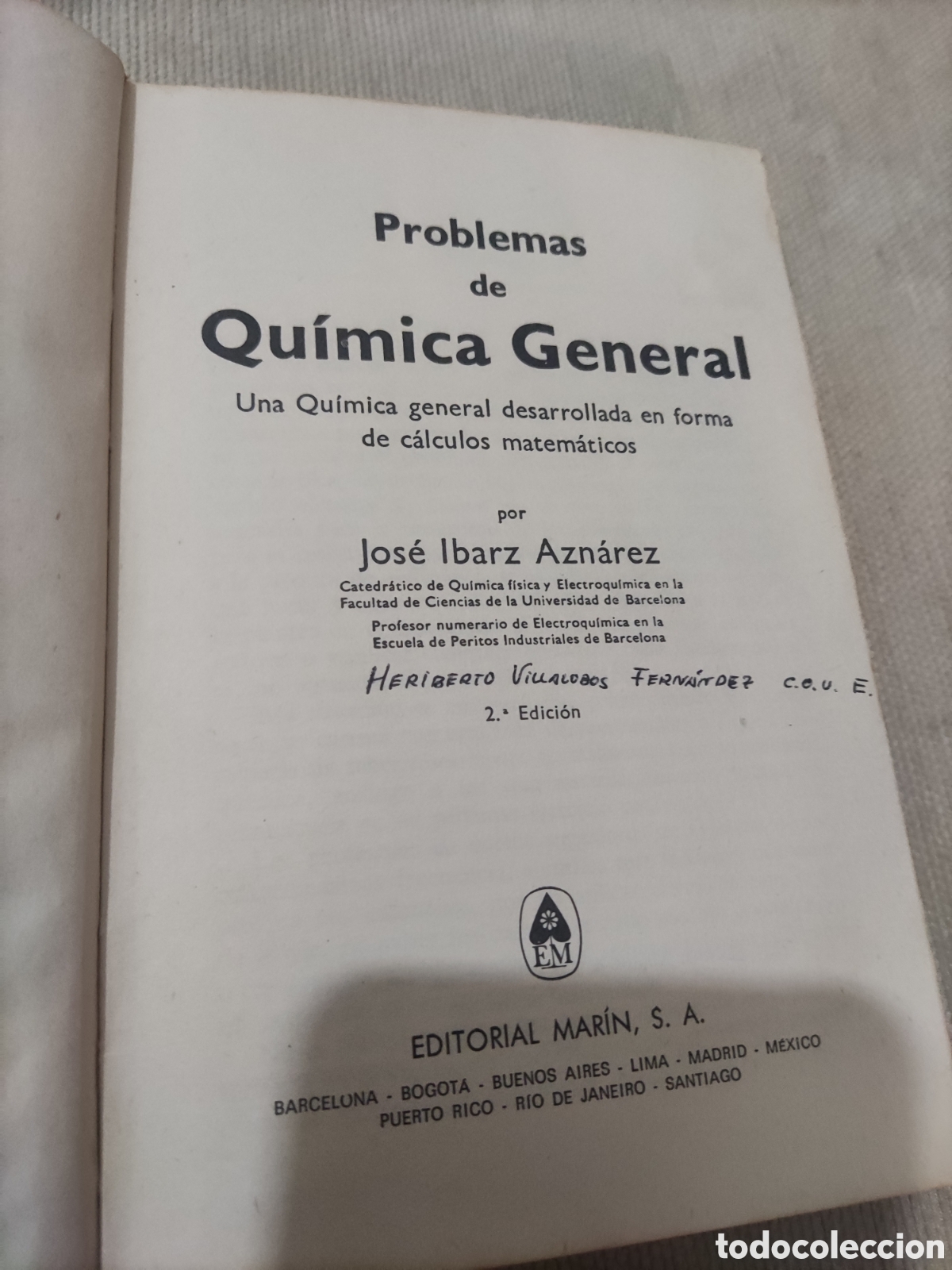 Libros de segunda mano: Problemas de Qu&iacute;mica General. - Foto 3