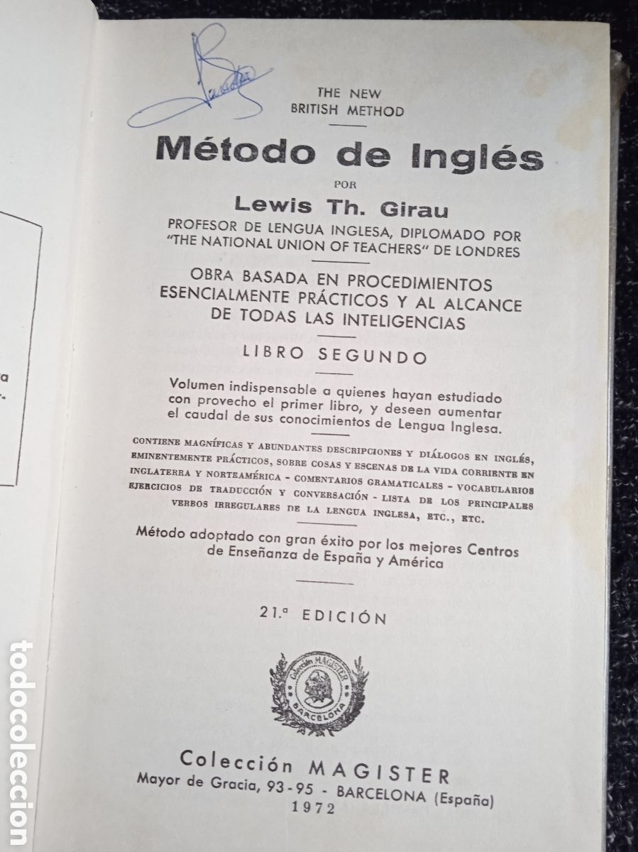Libros de segunda mano: M&Eacute;TODO DE INGL&Eacute;S LIBRO SEGUNDO / LEWIS TH. GIRAV - Foto 2