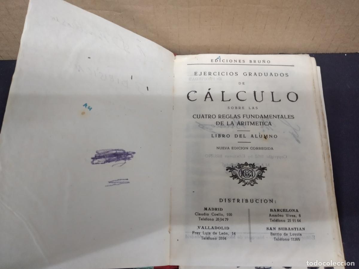Libros de segunda mano: EJERCICIOS DE CALCULO - EDICIONES BRU&Ntilde;O - Foto 2