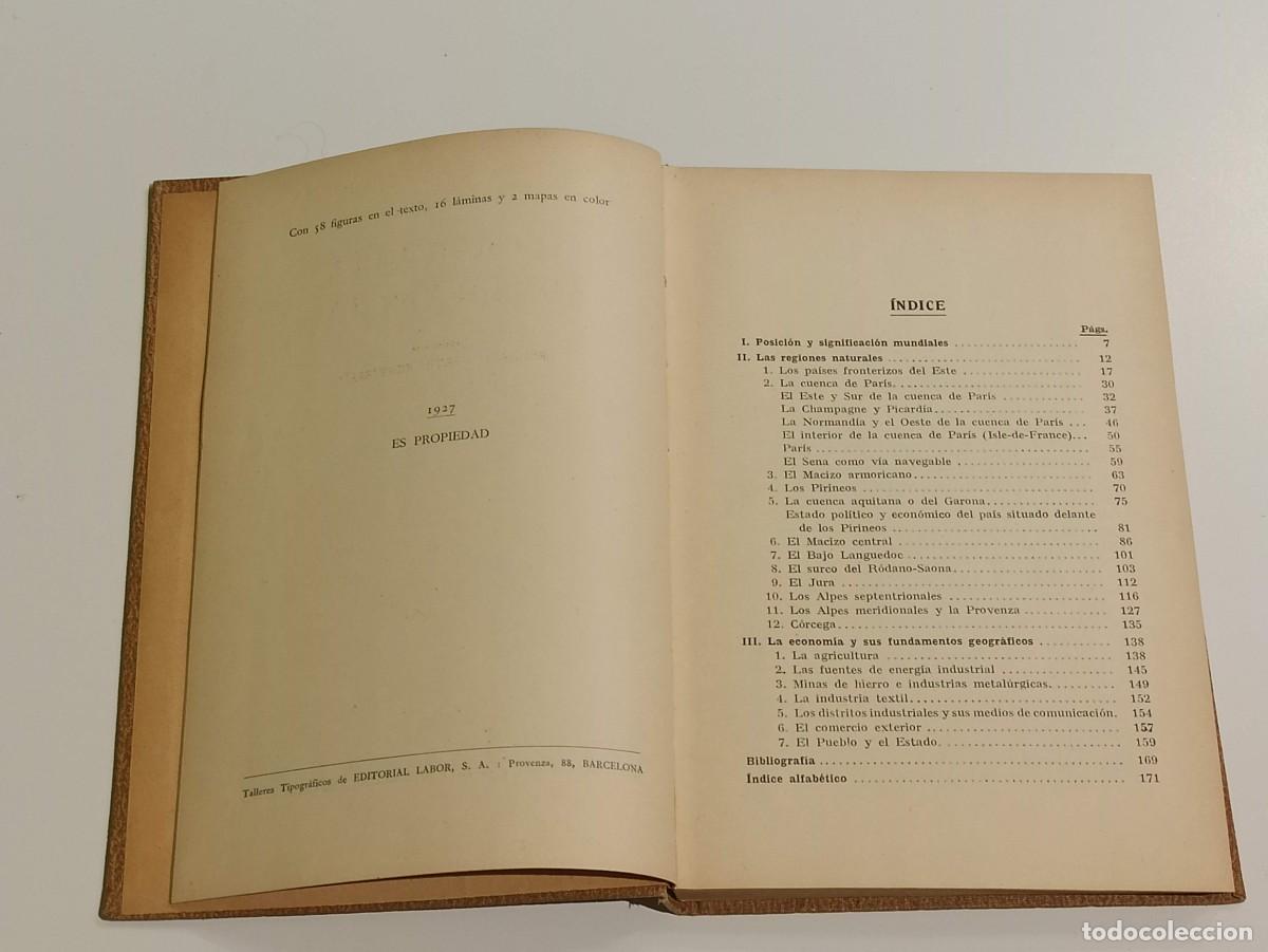 Libros de segunda mano: Libro Geograf&iacute;a de Francia 1927 - Foto 3