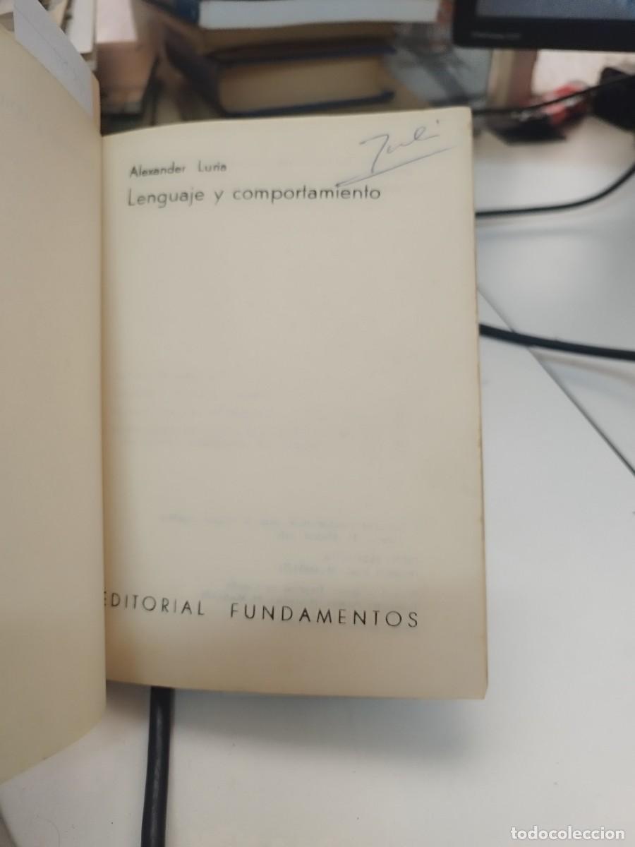 Libros de segunda mano: LENGUAJE Y COMPORTAMIENTO - A.R. LURIA - Foto 3