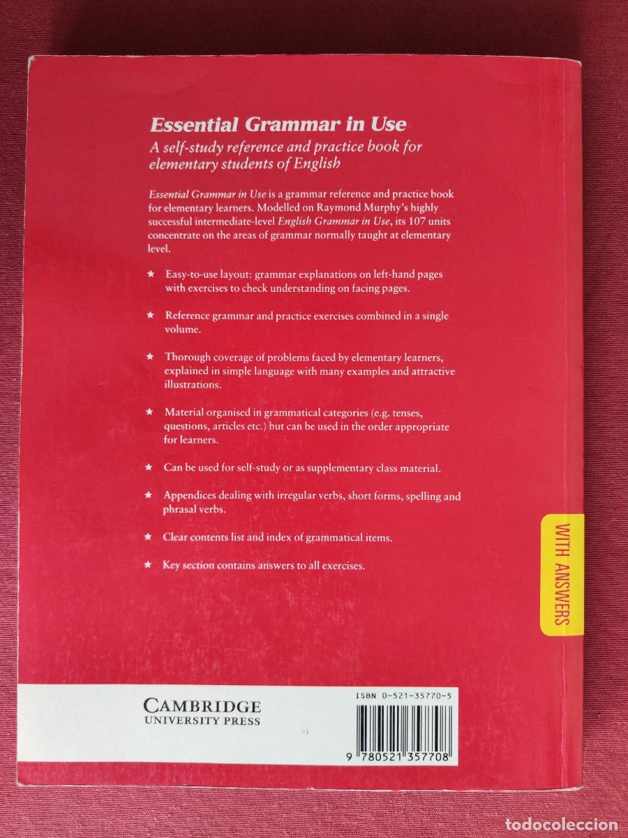 Libros de segunda mano: ESSENTIAL GRAMMAR IN USE - RAYMOND MURPHY - CAMBRIDGE UNIVERSITY - EN INGLES. - Foto 8