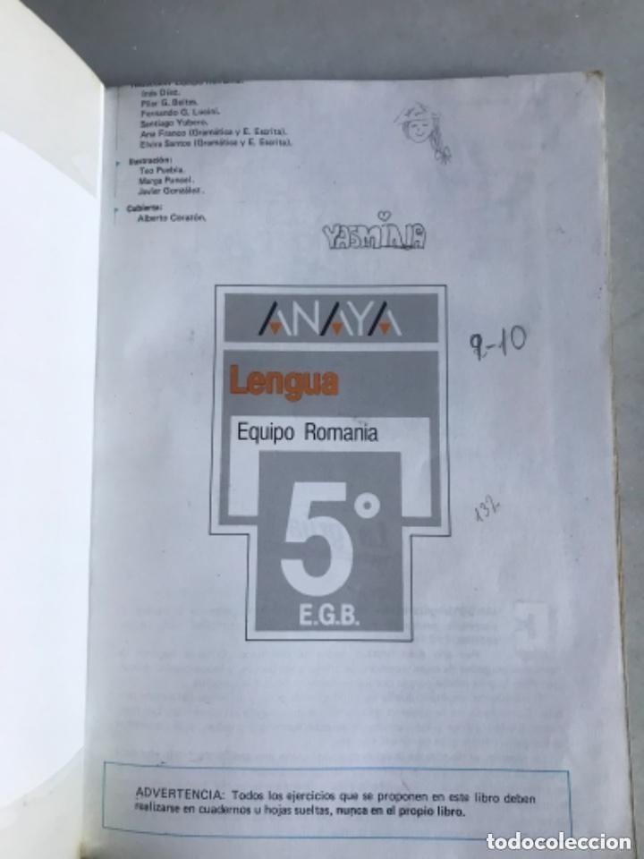 Libros de segunda mano: Libro texto 5 EGB Lengua. Anaya 1984 - Foto 2