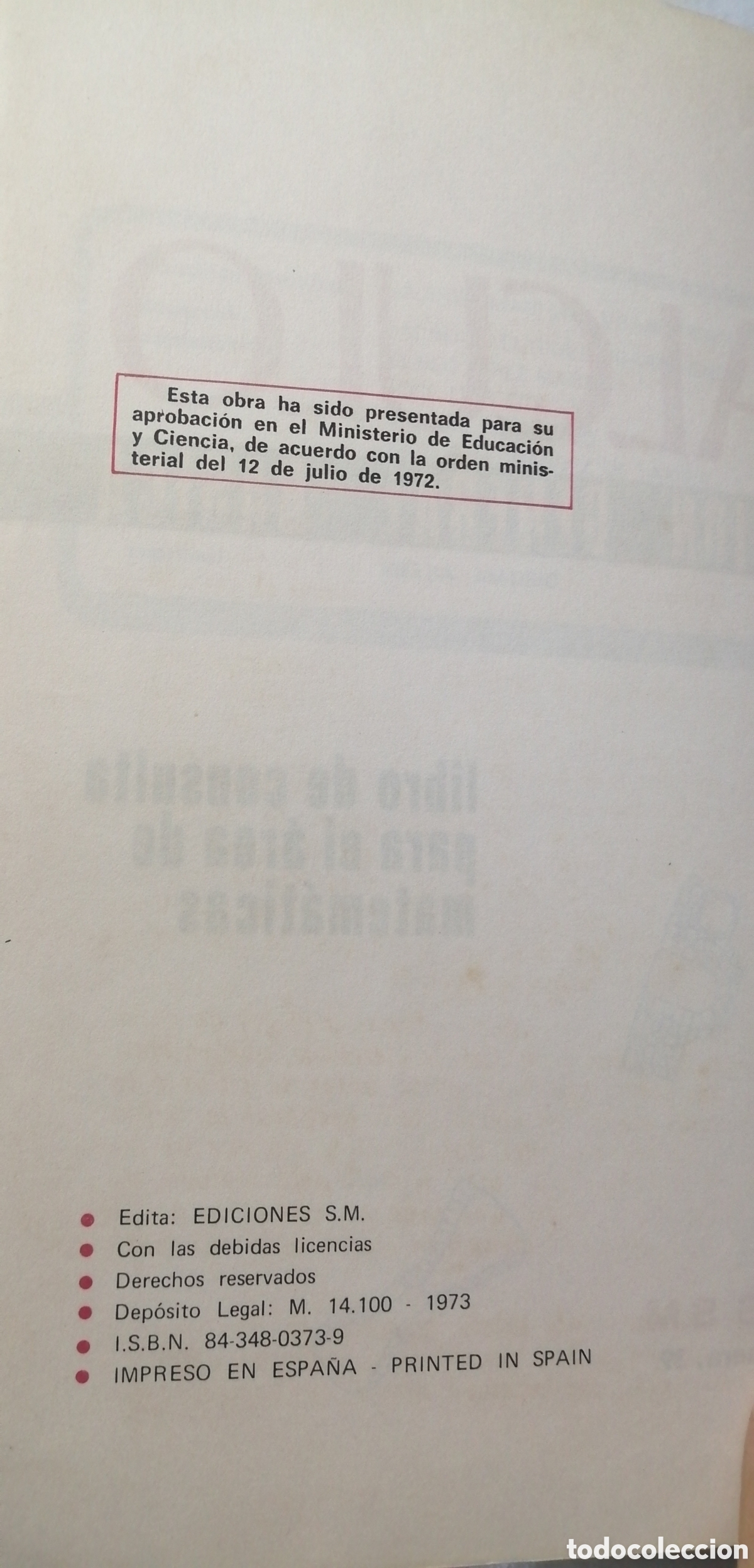 Libros de segunda mano: C&aacute;lculo 7 &deg; EGB Ediciones SM 1973 - Foto 5