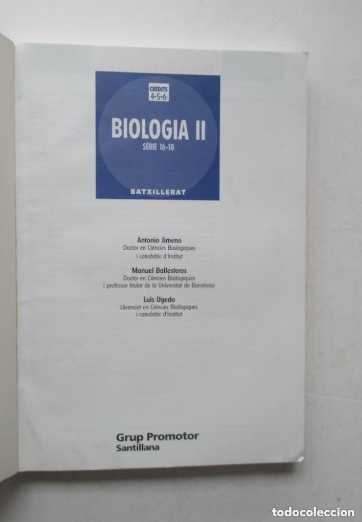 Libros de segunda mano: BIOLOGIA II - ED. SANTILLANA - Foto 2