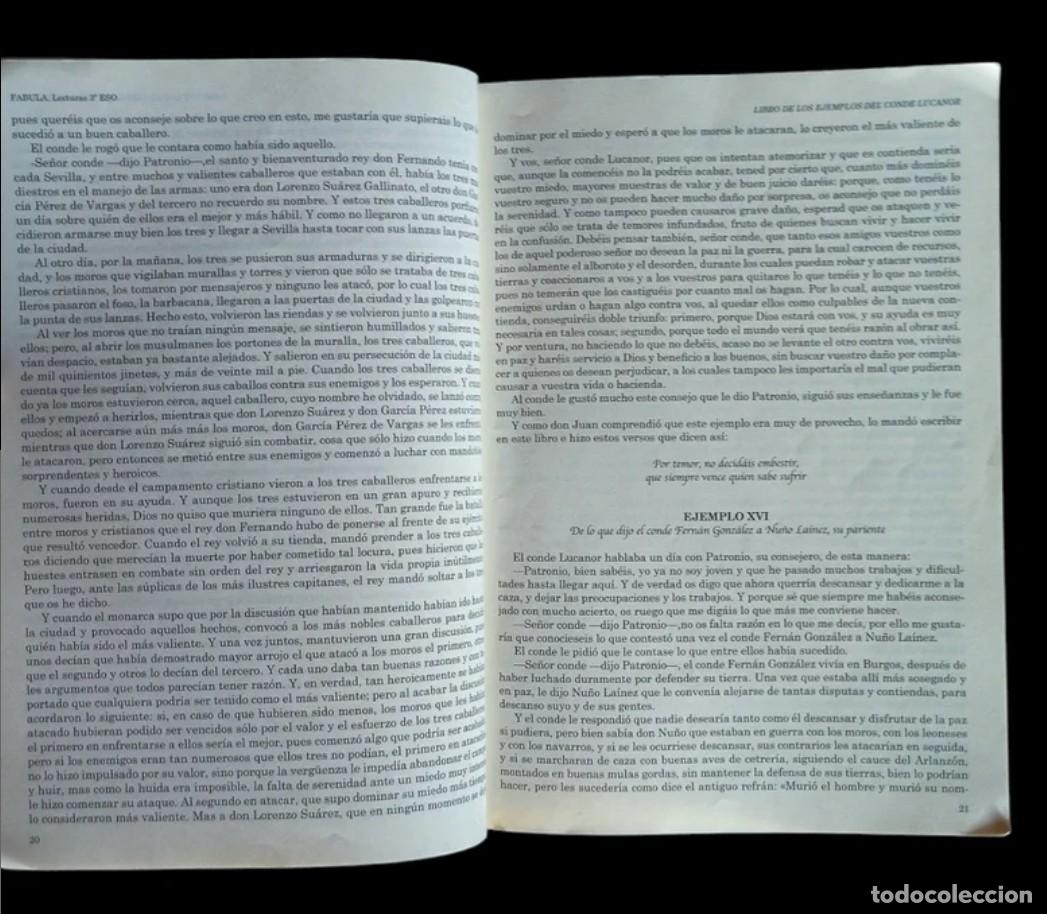 Libros de segunda mano: FABULA. LECTURAS 3&deg;ESO. 2016 MICOMICONA. - Foto 7