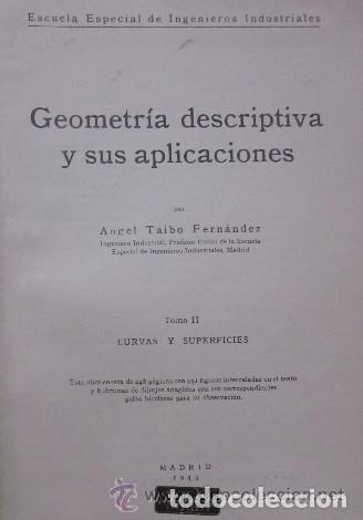 Libros de segunda mano: GEOMETRIA DESCRIPTIVA Y SUS APLICACIONES - 2 TOMOS - Foto 6