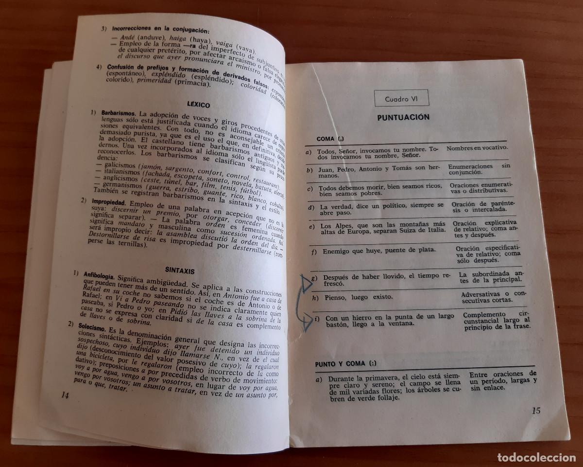 Libros de segunda mano: AP&Eacute;NDICE GRAMATICAL - 80 P&Aacute;GINAS - 19 X 13 CMS. - Foto 5