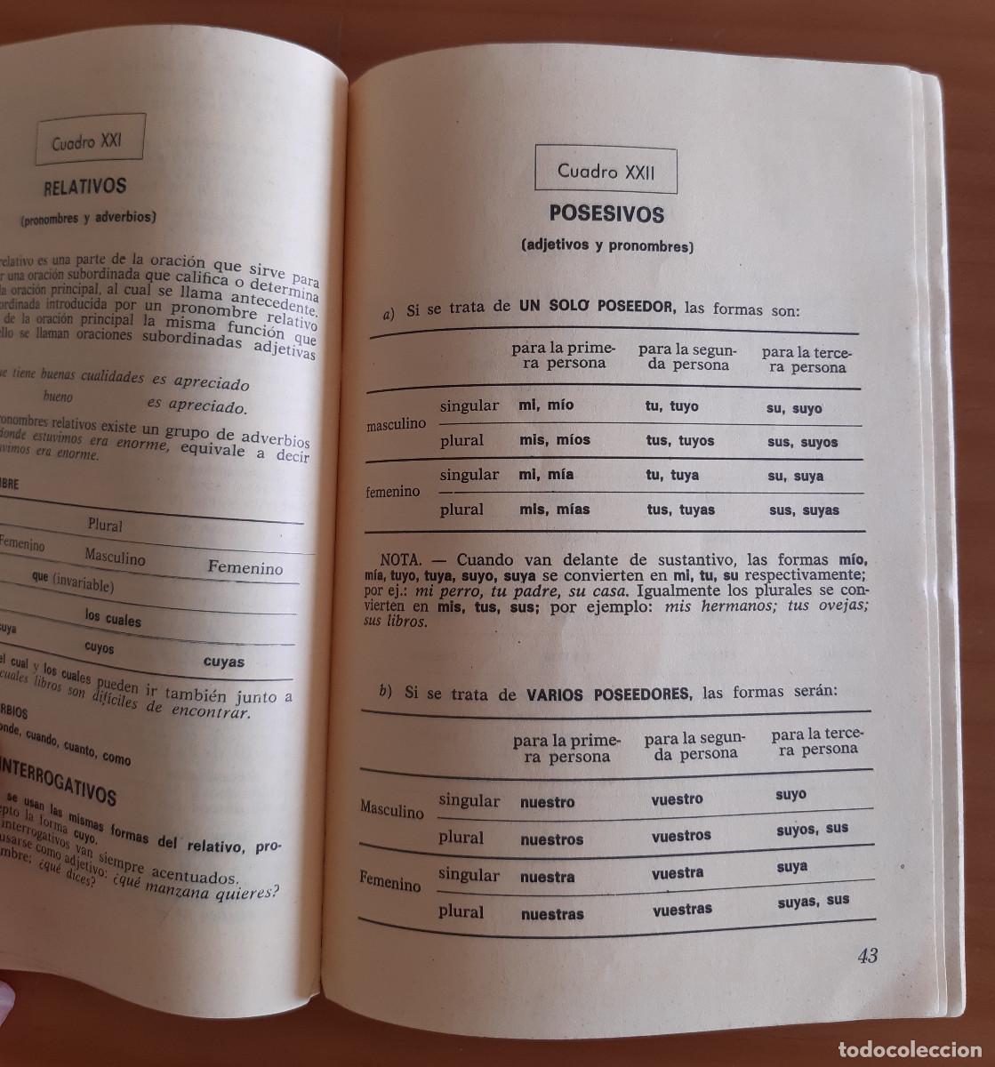 Libros de segunda mano: AP&Eacute;NDICE GRAMATICAL - 80 P&Aacute;GINAS - 19 X 13 CMS. - Foto 8