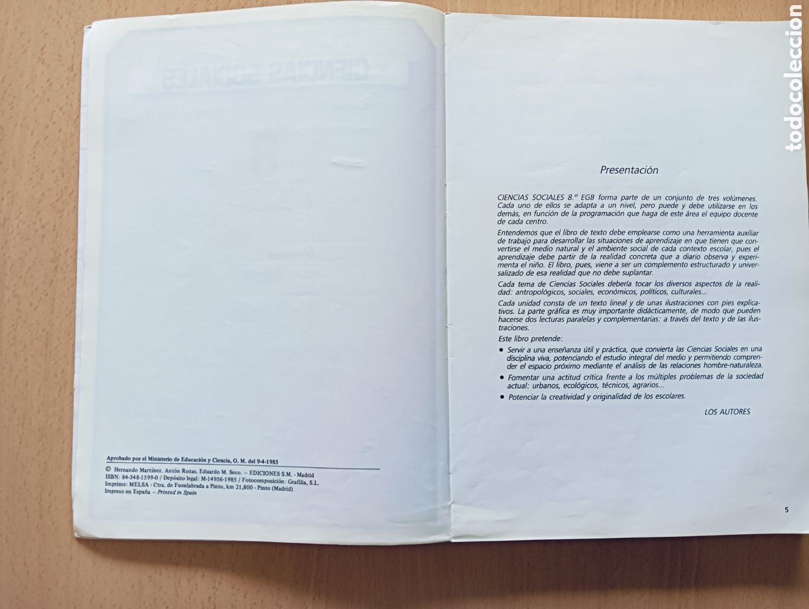 Libros de segunda mano: Ciencias sociales 8 EGB SM - Foto 3