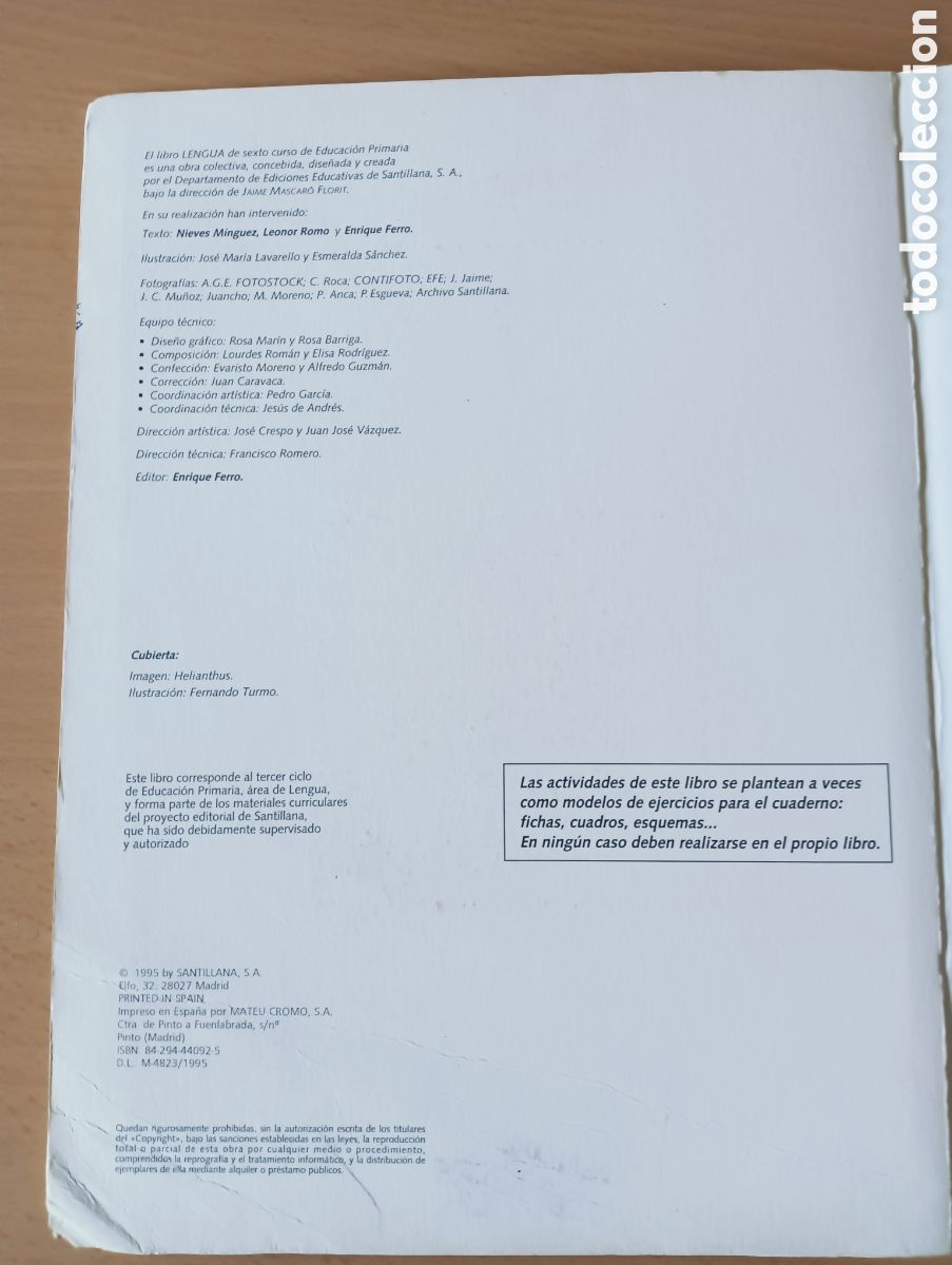 Libros de segunda mano: Lengua. 6 EGB, primaria, Santillana - Foto 3