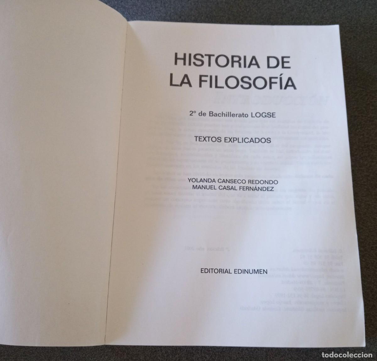 Libros de segunda mano: Historia De La Filosof&iacute;a 2&ordm; Bachillerato - Foto 4