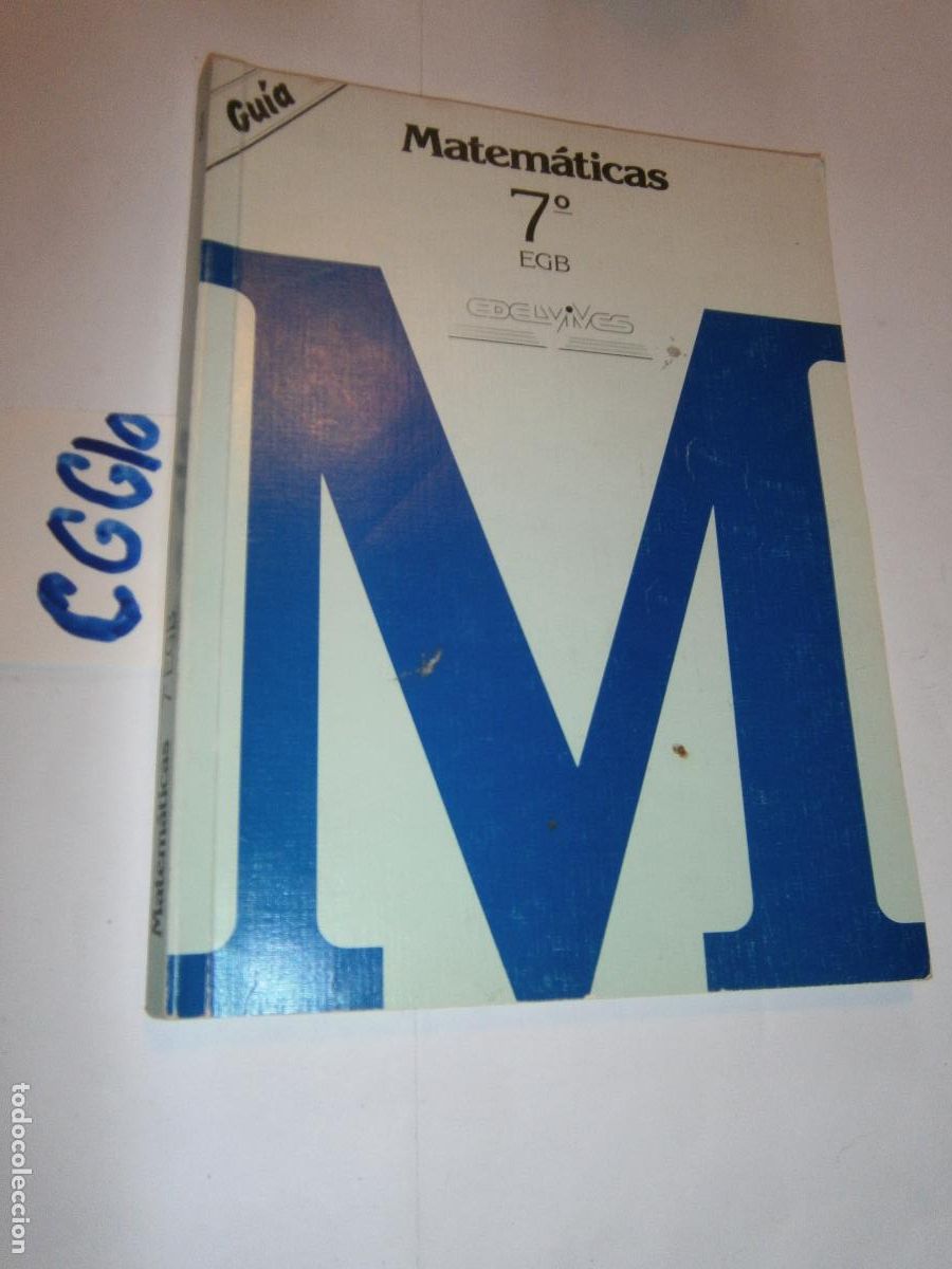 Libros de segunda mano: ANTIGUO LIBRO DE TEXTO - MATEMATICAS 7&ordm; EGB (GUIA) - Foto 1