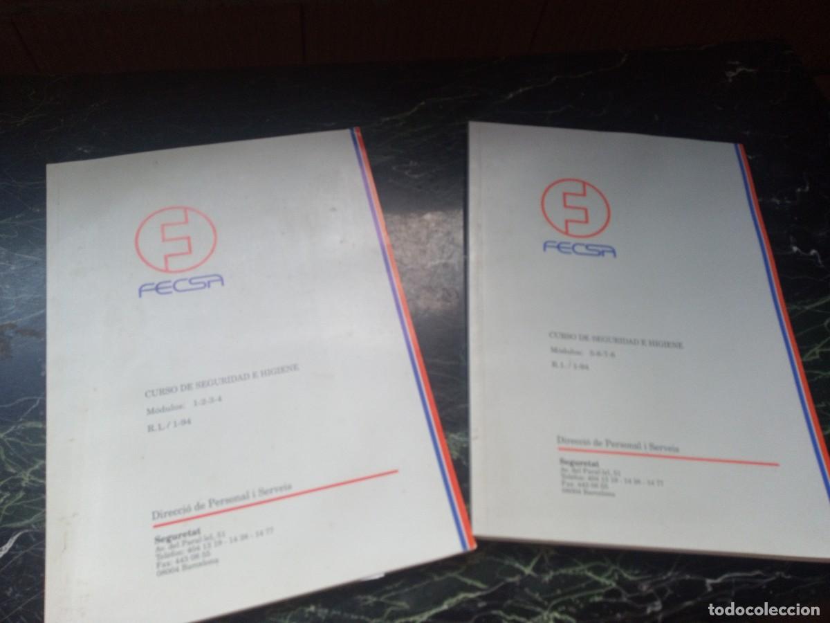 Libros de segunda mano: Curso de seguridad e higiene. FECSA. Dos tomos. M&oacute;dulos del 1 al 8. Seguretat. Barcelona