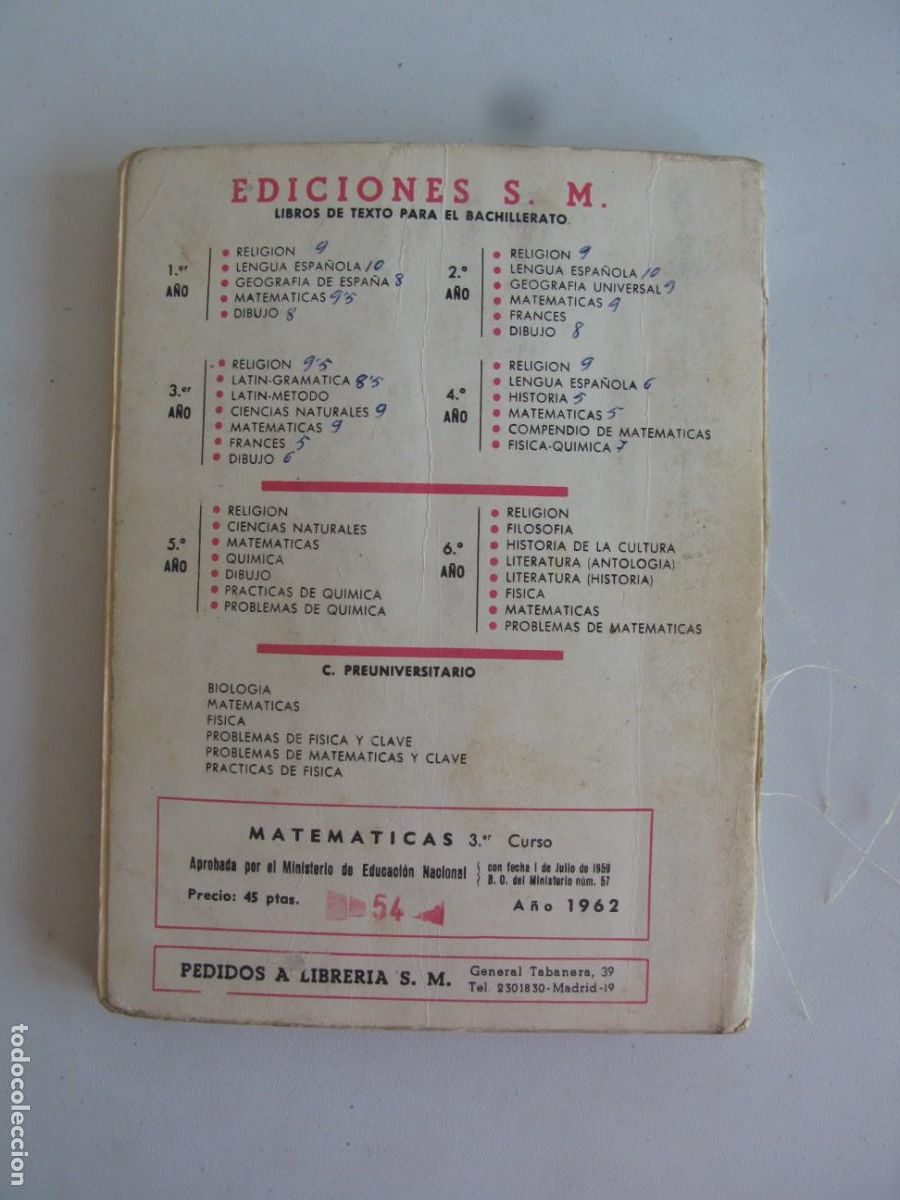 Libros de segunda mano: MATEMATICAS 3 ALGEBRA Y GEOMETRIA / CONS358 / SM / - Foto 1