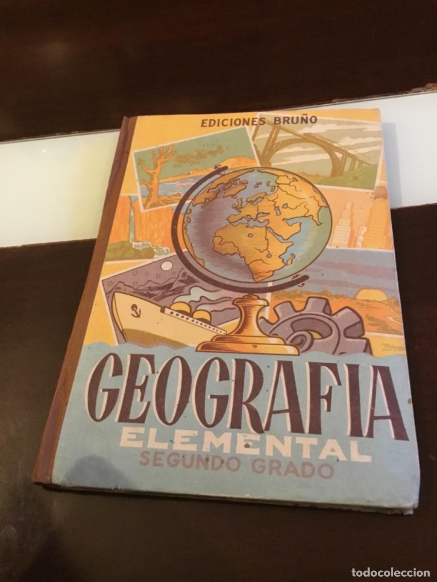 Libros de segunda mano: Libro, geograf&iacute;a elemental, segundo grado 1954 - Foto 1