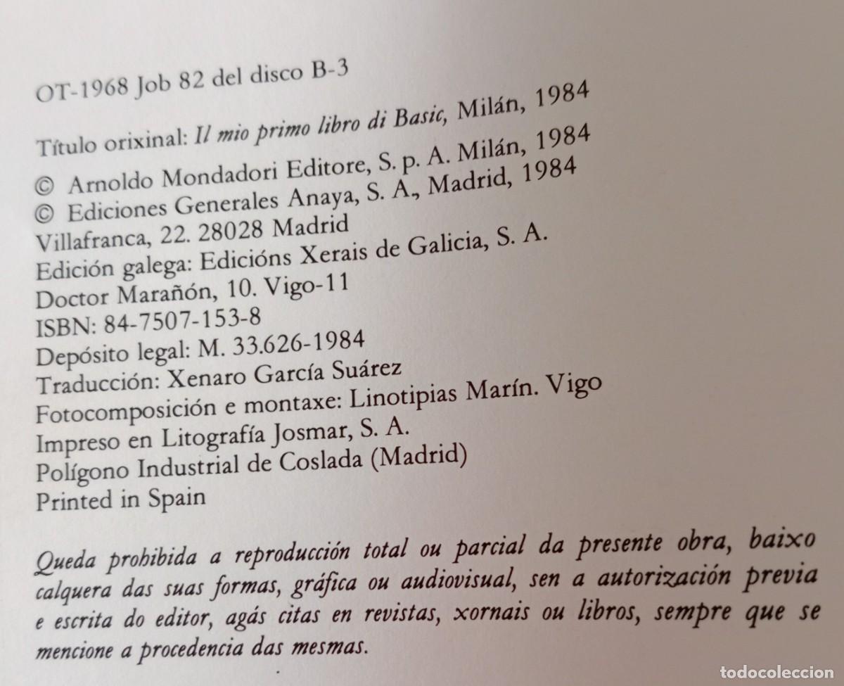 Libros de segunda mano: O MEU PRIMEIRO LIBRO DE BASIC, LUCA NOVELLI - Foto 3