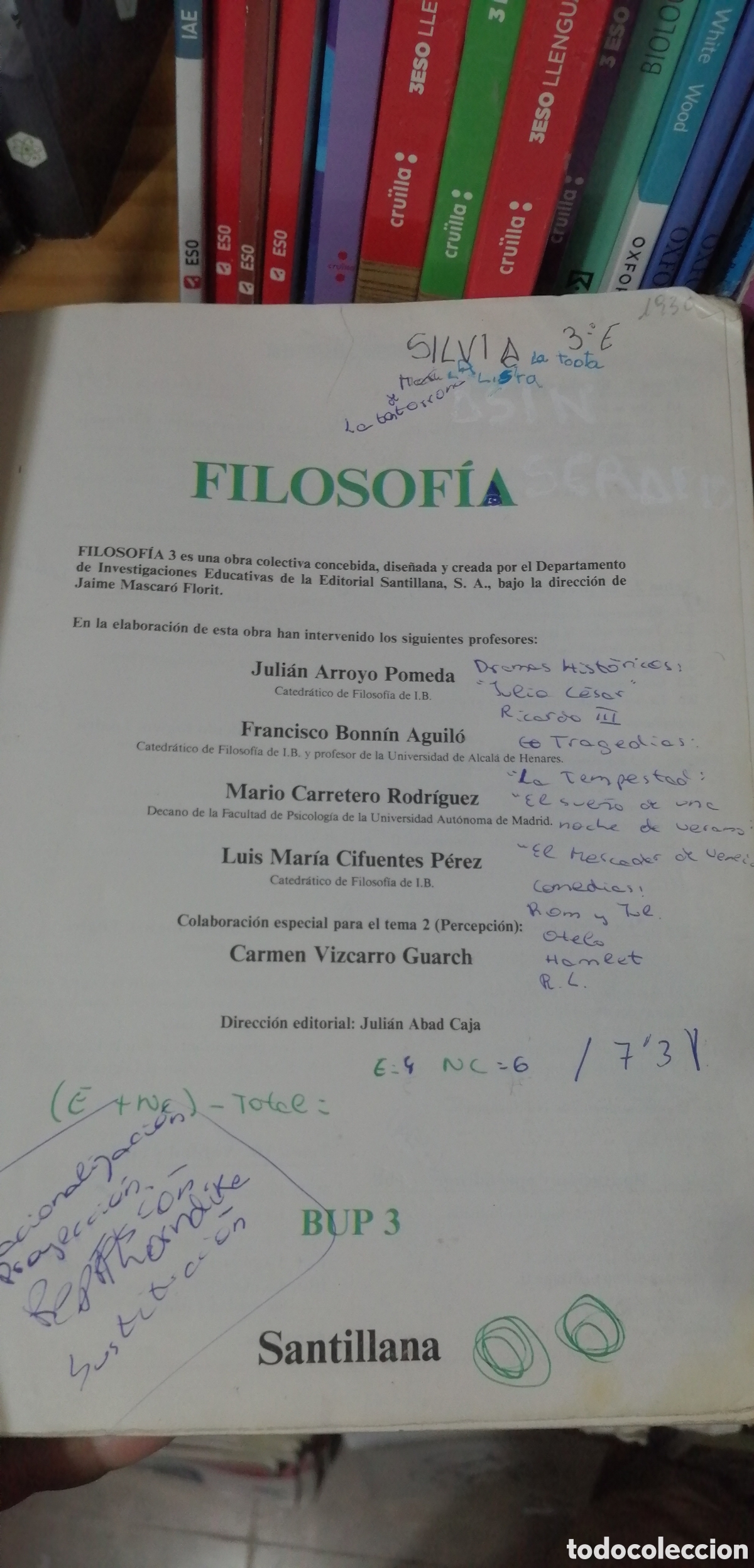 Libros de segunda mano: Filosof&iacute;a BUP 3 Santillana 1992 - Foto 4