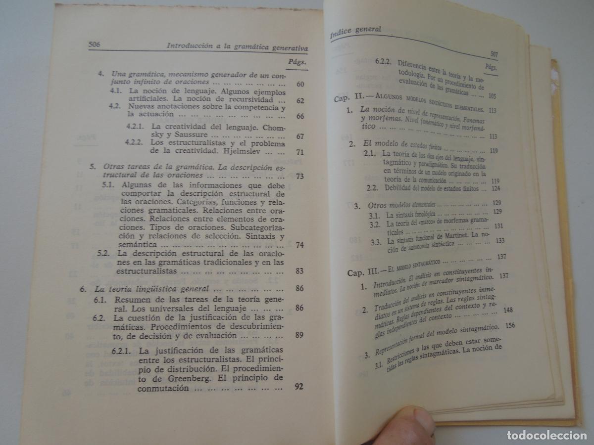 Libros de segunda mano: INTRODUCCI&Oacute;N A LA GRAM&Aacute;TICA GENERATIVA - NICOLAS RUWET - GREDOS 1978 - Foto 3