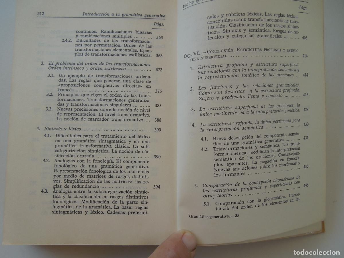 Libros de segunda mano: INTRODUCCI&Oacute;N A LA GRAM&Aacute;TICA GENERATIVA - NICOLAS RUWET - GREDOS 1978 - Foto 6